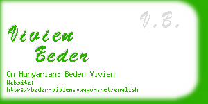 vivien beder business card